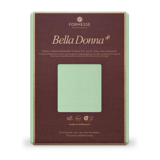 Bella Donna Hoeslaken Jersey Eenpersoons mint-0524 90/190-100/220