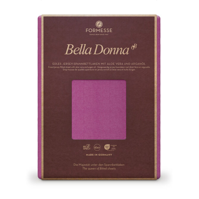 Bella Donna Hoeslaken Jersey Eenpersoons fuchsia-0540 70/190-80/220