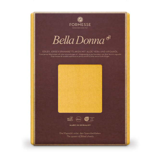 Bella Donna Hoeslaken Jersey Eenpersoons goudgeel-0040 90/190-100/220