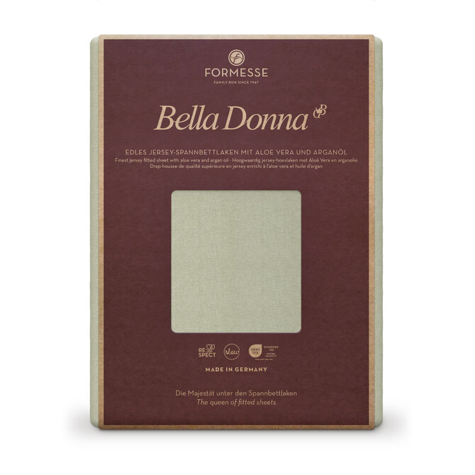 Bella Donna Hoeslaken Jersey Tweepersoons grijsgroen-0633 140/190-160/220