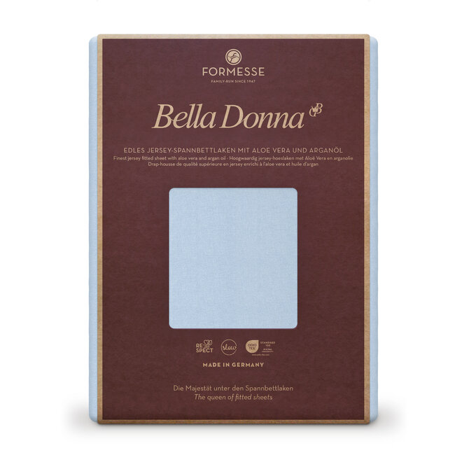 Bella Donna Hoeslaken Jersey Tweepersoons hemelblauw-0523 140/190-160/220