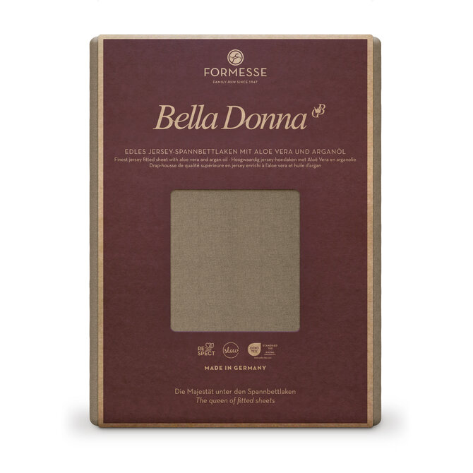 Bella Donna Hoeslaken Jersey Eenpersoons muskaat-0122 70/190-80/220
