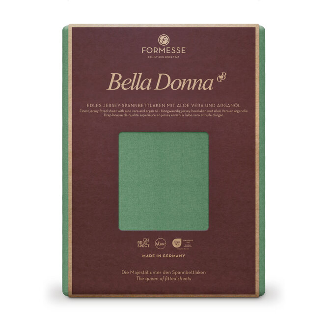 Bella Donna Hoeslaken Jersey Eenpersoons olijf-0533 90/190-100/220