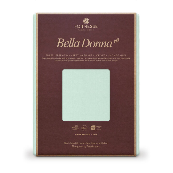 Bella Donna Hoeslaken Jersey Eenpersoons pastelgroen-0629 70/190-80/220