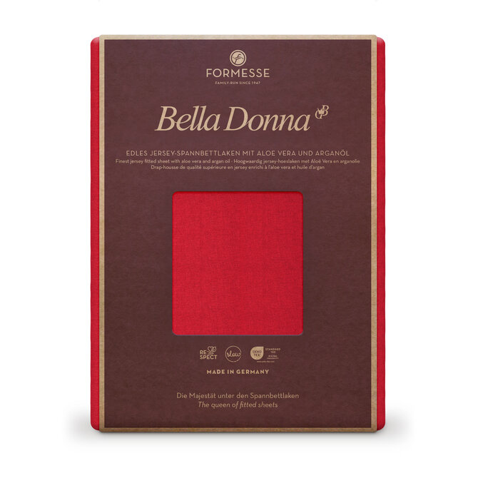 Bella Donna Hoeslaken Jersey Eenpersoons rood-0185 70/190-80/220