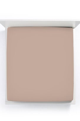 Bella Donna Hoeslaken Jersey Eenpersoons truffel-0126 90/190-100/220