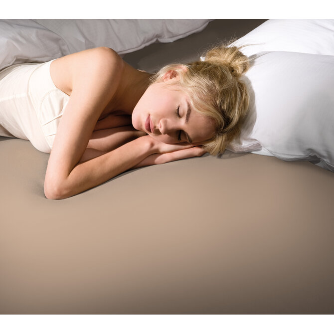 Bella Donna Jersey La Piccola Duo 2 Splittopperhoeslaken 200x210-220 cm champignon-0115