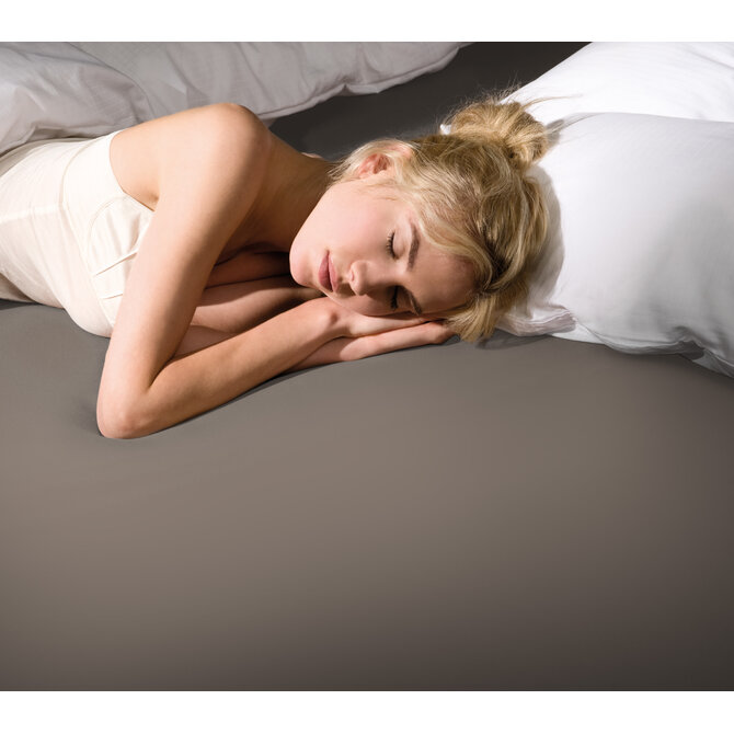Bella Donna Jersey La Piccola Duo 1 Splittopperhoeslaken 140x190-200 cm platina-0125
