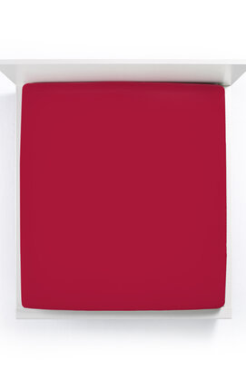 Bella Donna Jersey La Piccola Duo 2 Splittopperhoeslaken 160x210-220 cm carmijnrood-0188