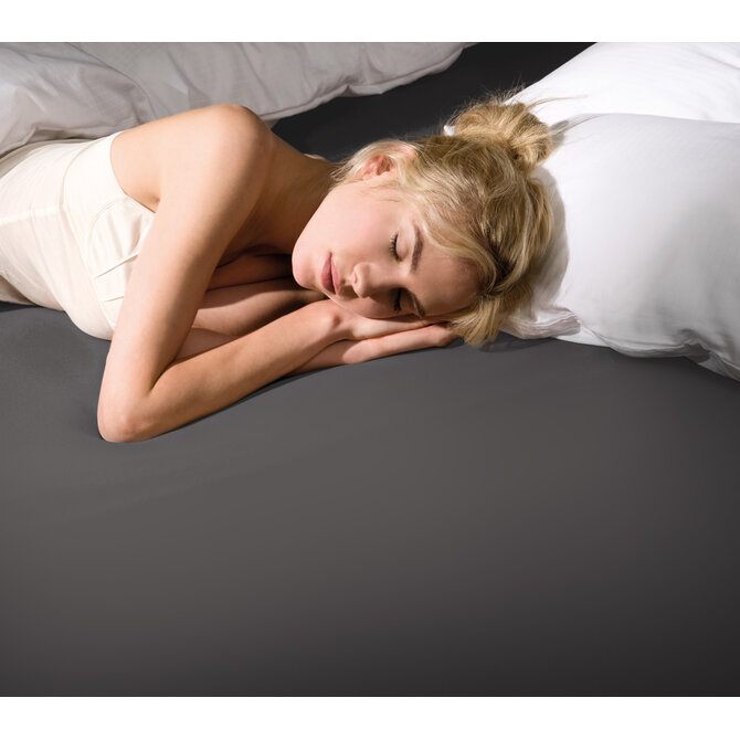 Bella Donna Jersey La Piccola Duo 2 Splittopperhoeslaken 160x190-200 cm lichtantraciet-0215