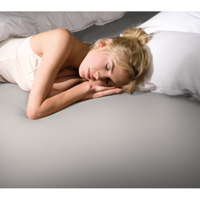 Bella Donna Jersey La Piccola Duo 1 Splittopperhoeslaken 160x210-220 cm zilver-0520
