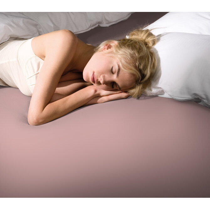 Bella Donna Jersey La Piccola Duo 1 Splittopperhoeslaken 140x210-220 cm oudroze-0565