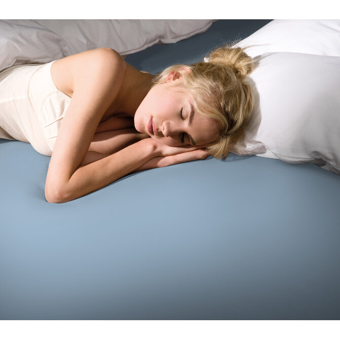 Bella Donna Jersey La Piccola Duo 2 Splittopperhoeslaken 180x190-200 cm lichtblauw-0522