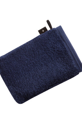 Vossen washand Vegan Life marine blau 16x22