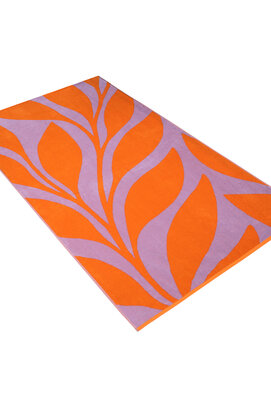 Strandlaken Vossen ocean leaf orange  100x180