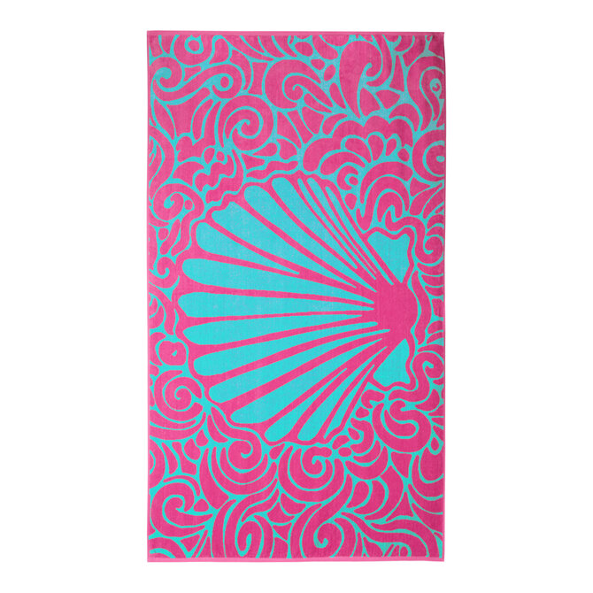 Strandlaken Vossen aqua flow prim rose 100x180