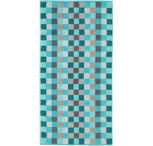 Cawö Unique Karo Washandje türkis 16x22