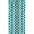 Cawö Cawö Unique Karo Badhanddoek türkis 70x140