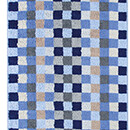 Cawö Cawö Unique Karo Washandje saphir 16x22