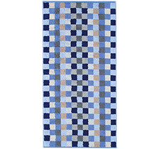 Cawö Unique Karo Washandje saphir 16x22