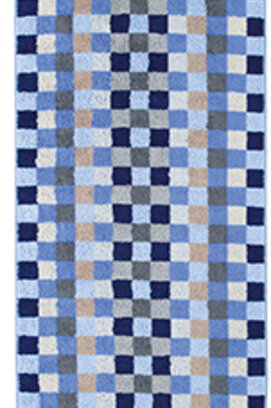 Cawö Unique Karo Washandje saphir 16x22