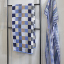 Cawö Cawö Unique Karo Washandje saphir 16x22