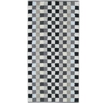Cawö Unique Karo 942 douchelaken 70x140 Anthrazit