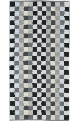 Cawö Unique Karo Badhanddoek anthrazit 70x140