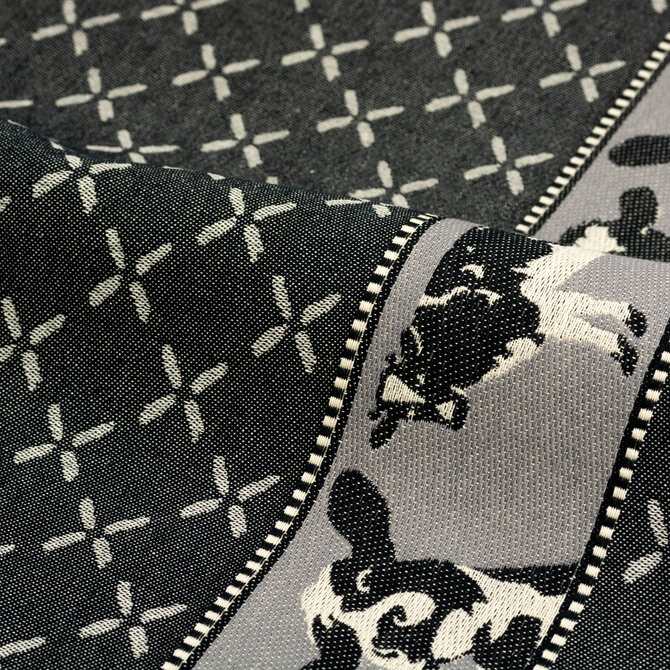 Bunzlau Castle Cows theedoek 65x65 Black