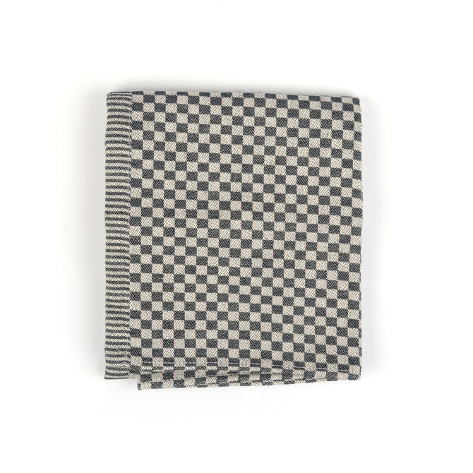 Bunzlau Castle theedoek Small Check black 65x65