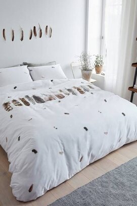 Marjolein Bastin dekbedovertrek Wild Feathers Natural  140x200/220
