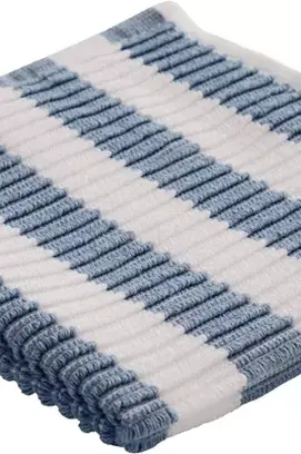 Jorzolino Streep vaatdoek 32x32 Grijs Blauw