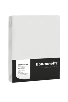 Bonnanotte Hoeslaken Katoen Off White 80x200