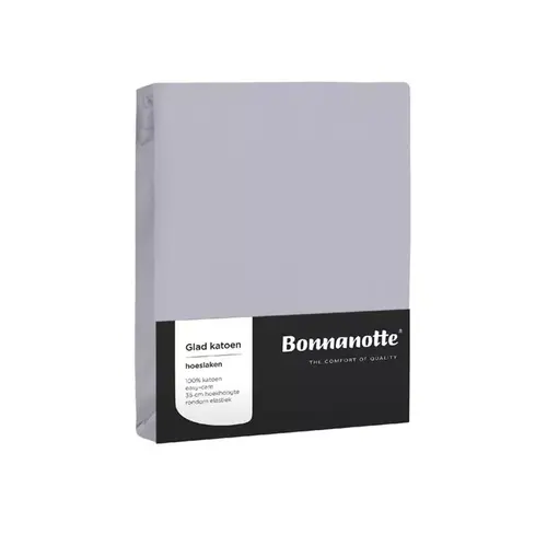 Bonnanotte Bonnanotte Hoeslaken Katoen Licht grijs 180x200
