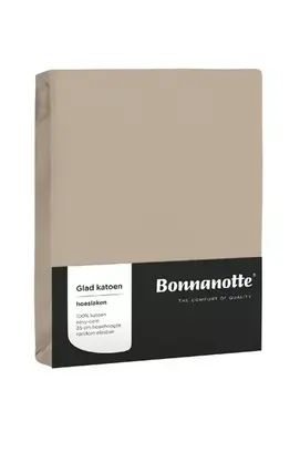 Bonnanotte Hoeslaken Katoen Kiezel 90x200