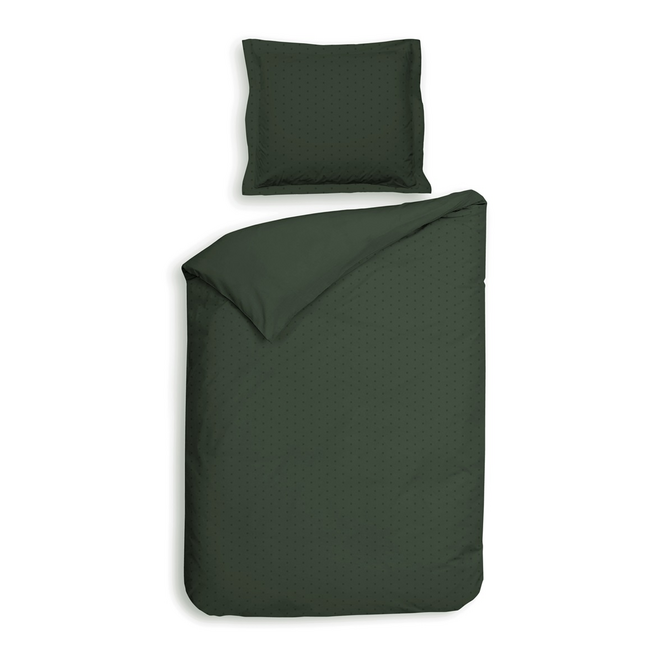 Heckett & Lane Punto dekbedovertrek 140x200/220 Calla Green