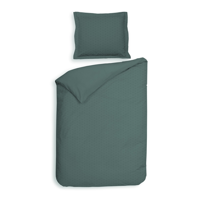 Heckett & Lane Punto dekbedovertrek 140x200/220 Mineral Green