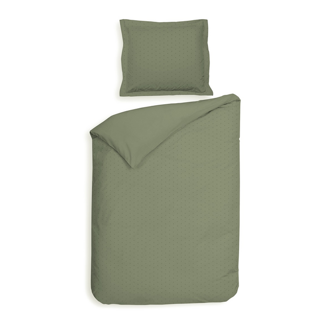 Heckett & Lane Punto dekbedovertrek 140x200/220 Laurel Green