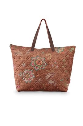 Pip Studio Tilda Schouder  Tas Large Mumbai Morning Brown66x20x44cm