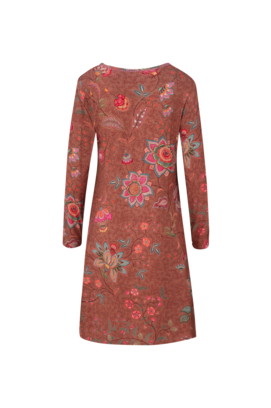 Pip Studio Dana Long Sleeve Nightdress Mumbai Morning Brown XL