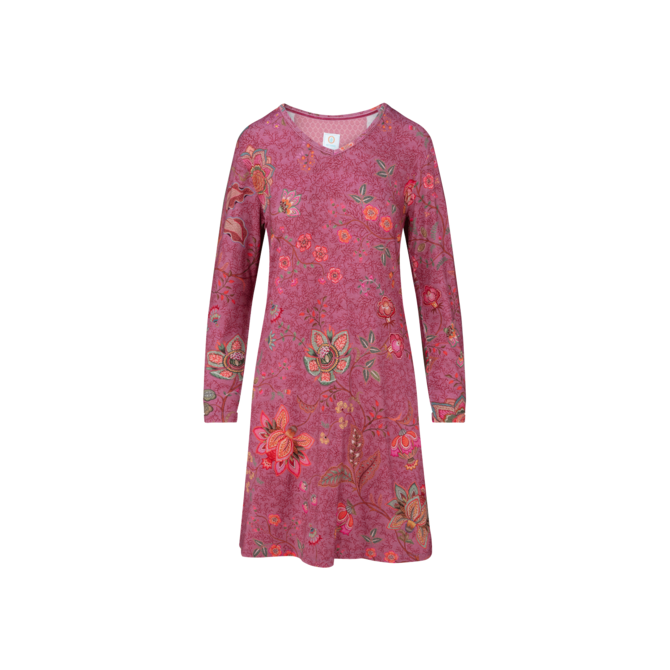 Pip Studio Dana Long Sleeve Nightdress Mumbai Morning Pink M
