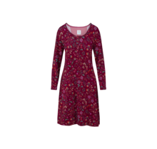 Pip Studio Desiree Long Sleeve Nightdress Flora Bangalore Dark Pink M