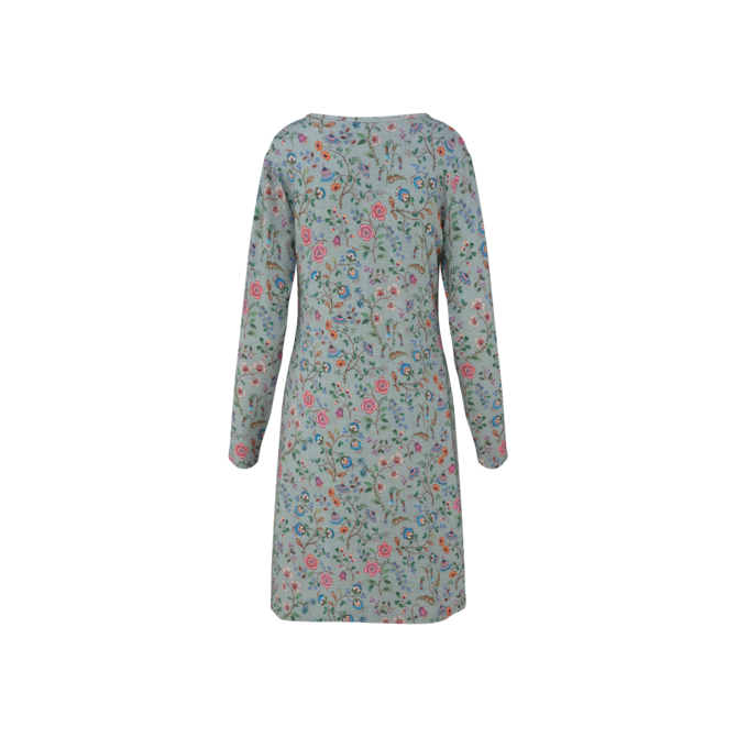 Pip Studio Destiny Long Sleeve Nightdress Flora Bangalore Green M