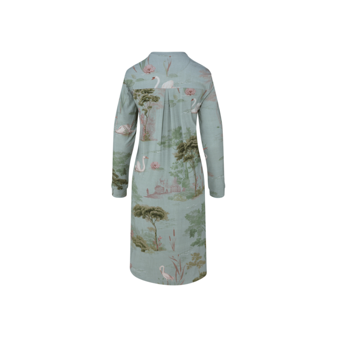 Pip Studio Diogo Long Sleeve Nightdress Darjeeling Days Green L
