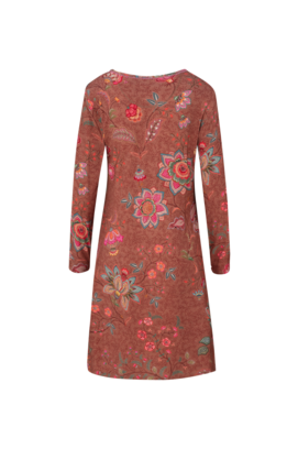 Pip Studio Dana Long Sleeve Nightdress Mumbai Morning Brown M