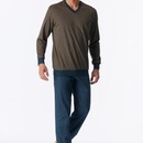 Schiesser Schiesser Heren Pyjama Long deepblue 181162 L/52