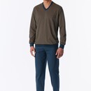 Schiesser Schiesser Heren Pyjama Long deepblue 181162 L/52