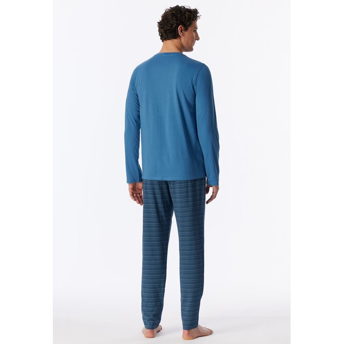 Schiesser Heren Pyjama Long aqua 180249 XL/54