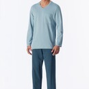 Schiesser Schiesser Heren Pyjama Long iceblue 181154 3XL/58