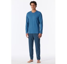 Schiesser Heren Pyjama Long aqua 180249 3XL/58